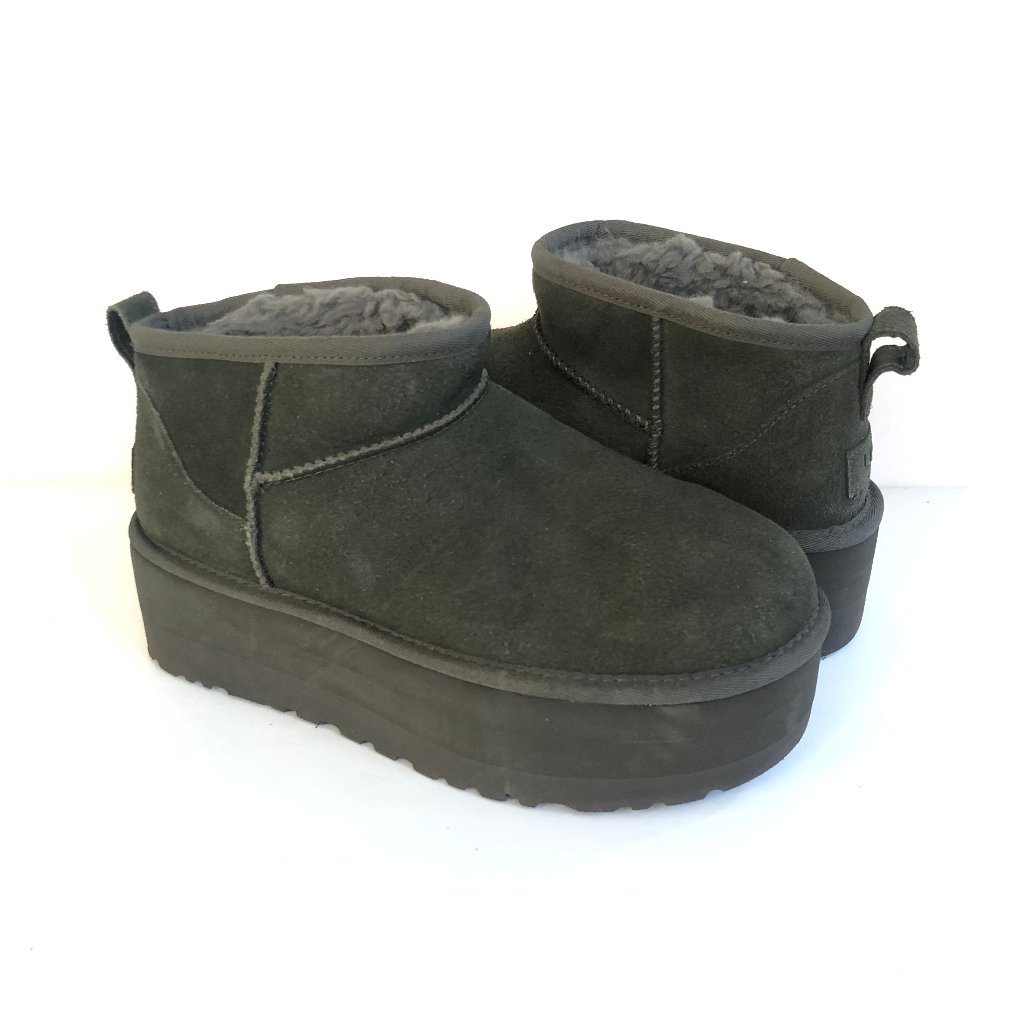 Ugg Classic Ultra Mini Platform Forest Night Shearling Boots Us 9 / Eu 40 / Uk 7